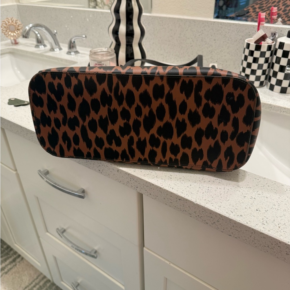 kate spade Leopard Print Tote - Brown and Black - Picture 7 of 9